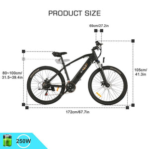 Electric Seven-Speed Control Mountain E-Bike with Double Shock