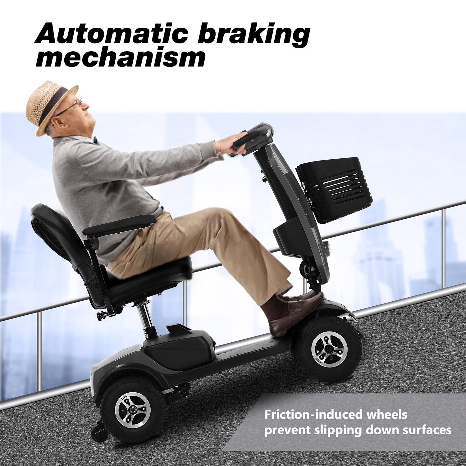 Mobility Lightweight Compact Scooters With Front Windshield