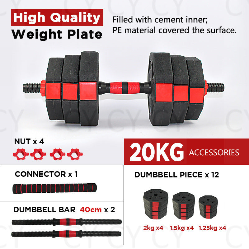 3 in 1 Multi-functional Adjustable Dumbbell Barbell Set