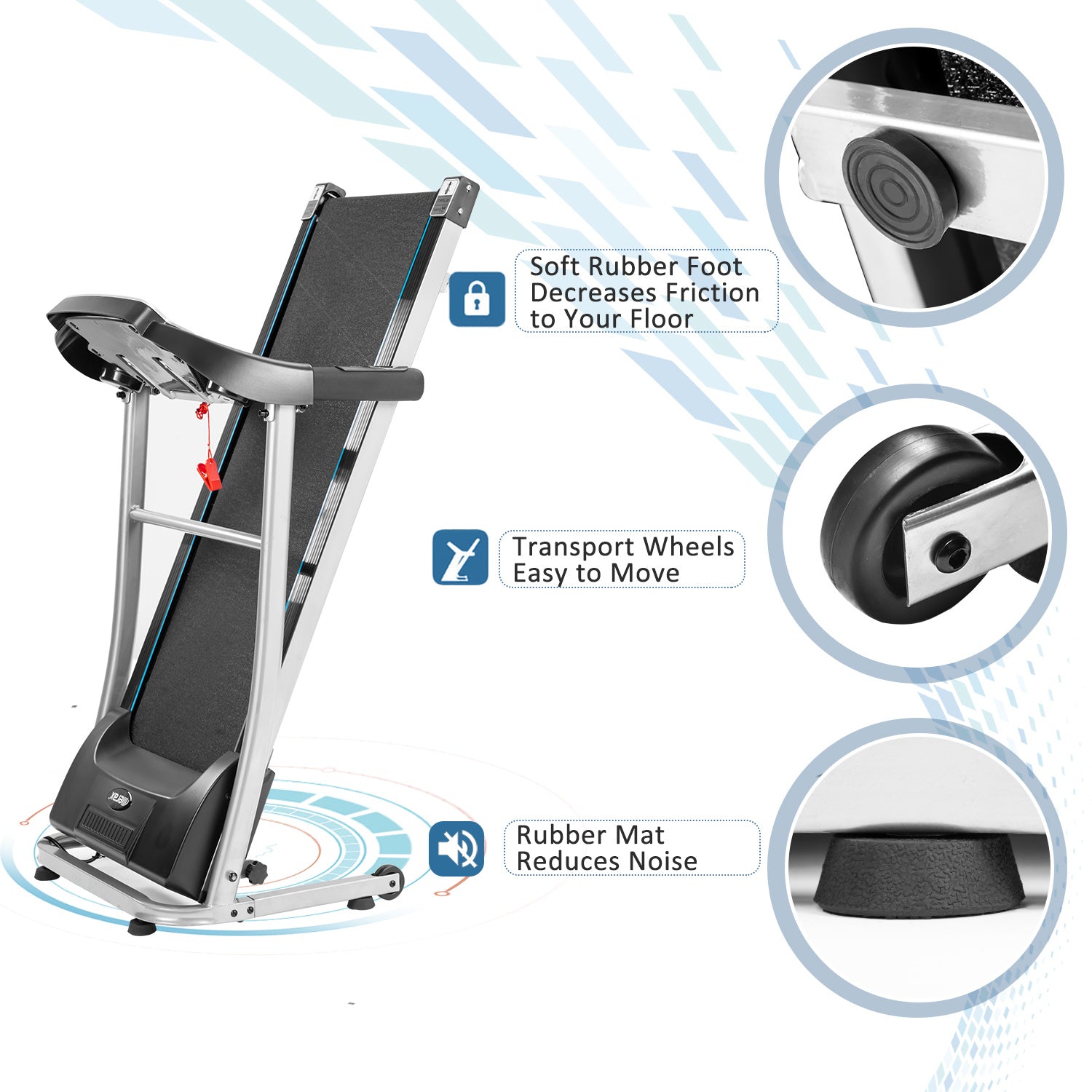12 Programs 1.5 HP Electric Running Treadmill Machine