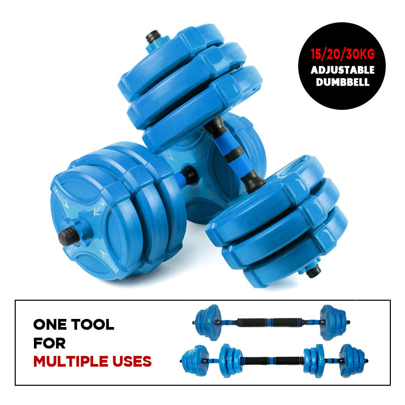 Blue Multi-functional Strength Training Dumbbells Set